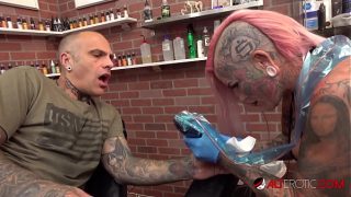 Big titty Evilyn Ink tattoos Sascha then gets fucked 1080p